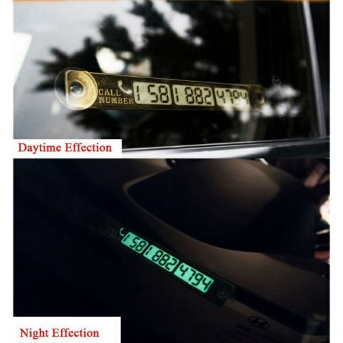 Glow in the Dark Emergency Car Parking Phone Number Bar - Image 3